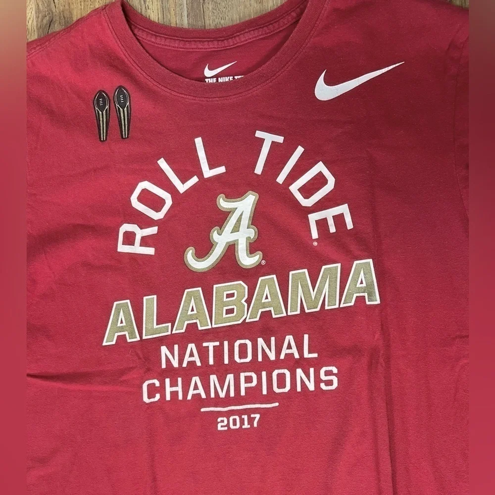 CLEAR-OUT‎ Alabama Football 2017 National Championship Nike Athletic Cut Tee